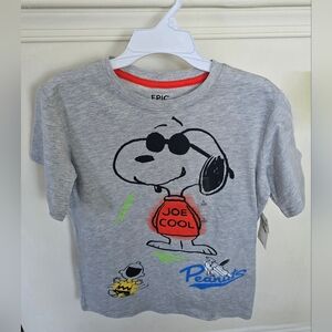 Epic Threads Gray Kids' Snoopy "Joe Cool" Tee with Red Accent